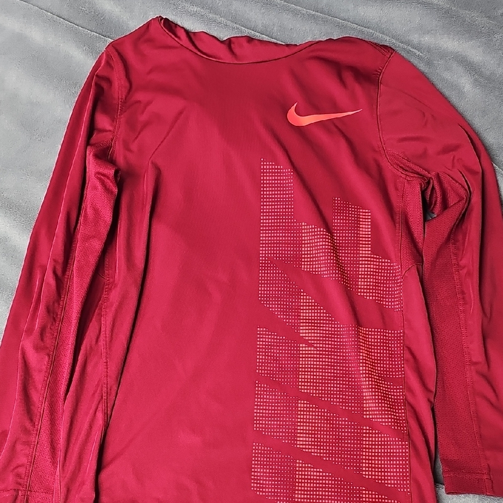 Nike Crimson Long Sleeve Performance Shirt
